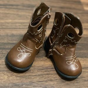 Brown Cowboy Boots Size 3 infant/ toddler